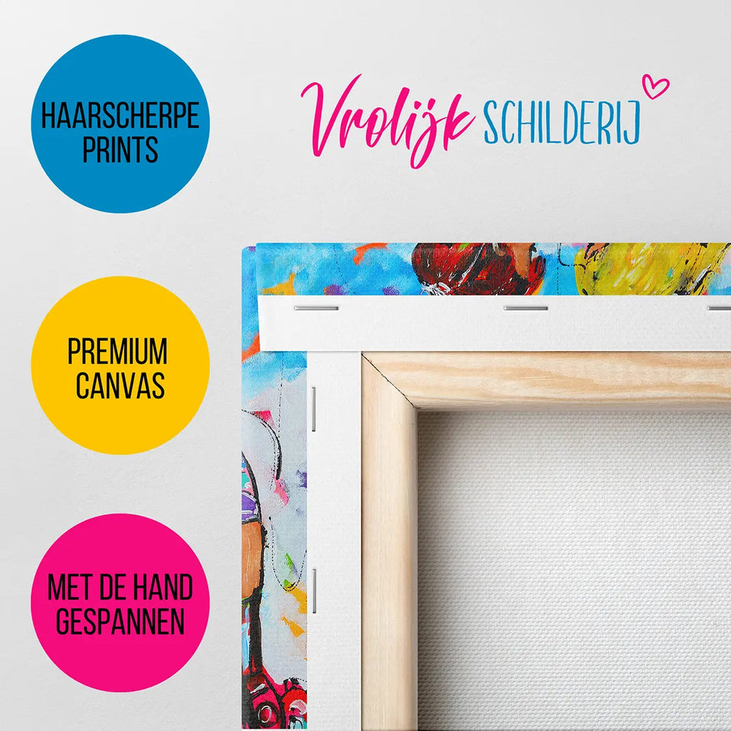 3 Dikke dames in Amsterdam | Vrolijk Schilderij | Schilderen op nummer | Diamond painting | Dot painting