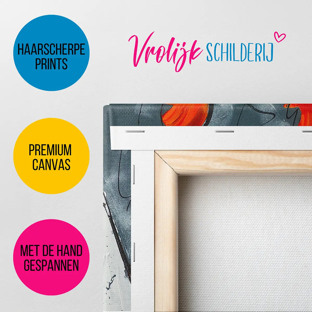 3 Verbaasde kippen | Vrolijk Schilderij | Schilderen op nummer | Diamond painting | Dot painting