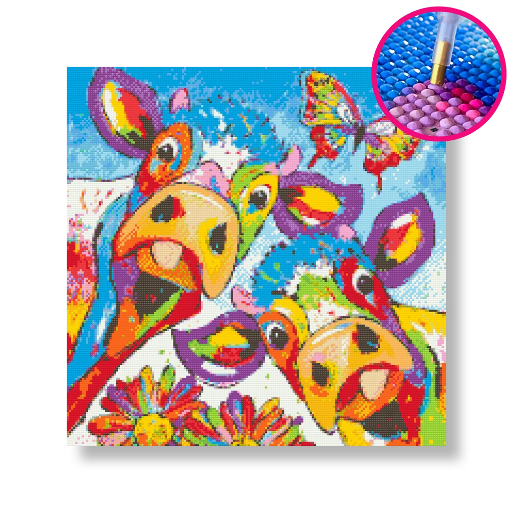 De 2 vrolijke broers | Diamond painting | Vrolijk Schilderij | Schilderen op nummer | Diamond painting | Dot painting
