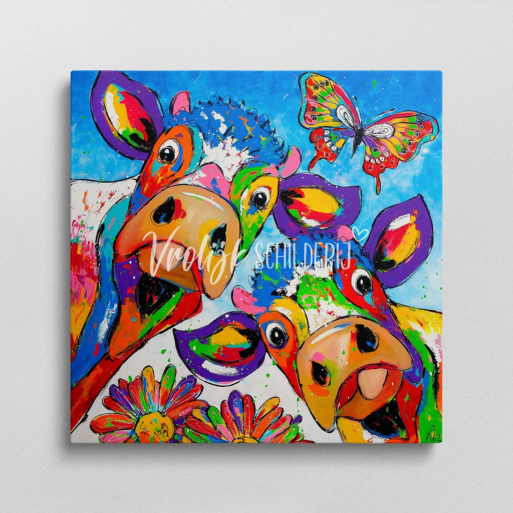 De 2 vrolijke broers | Vrolijk Schilderij | Schilderen op nummer | Diamond painting | Dot painting