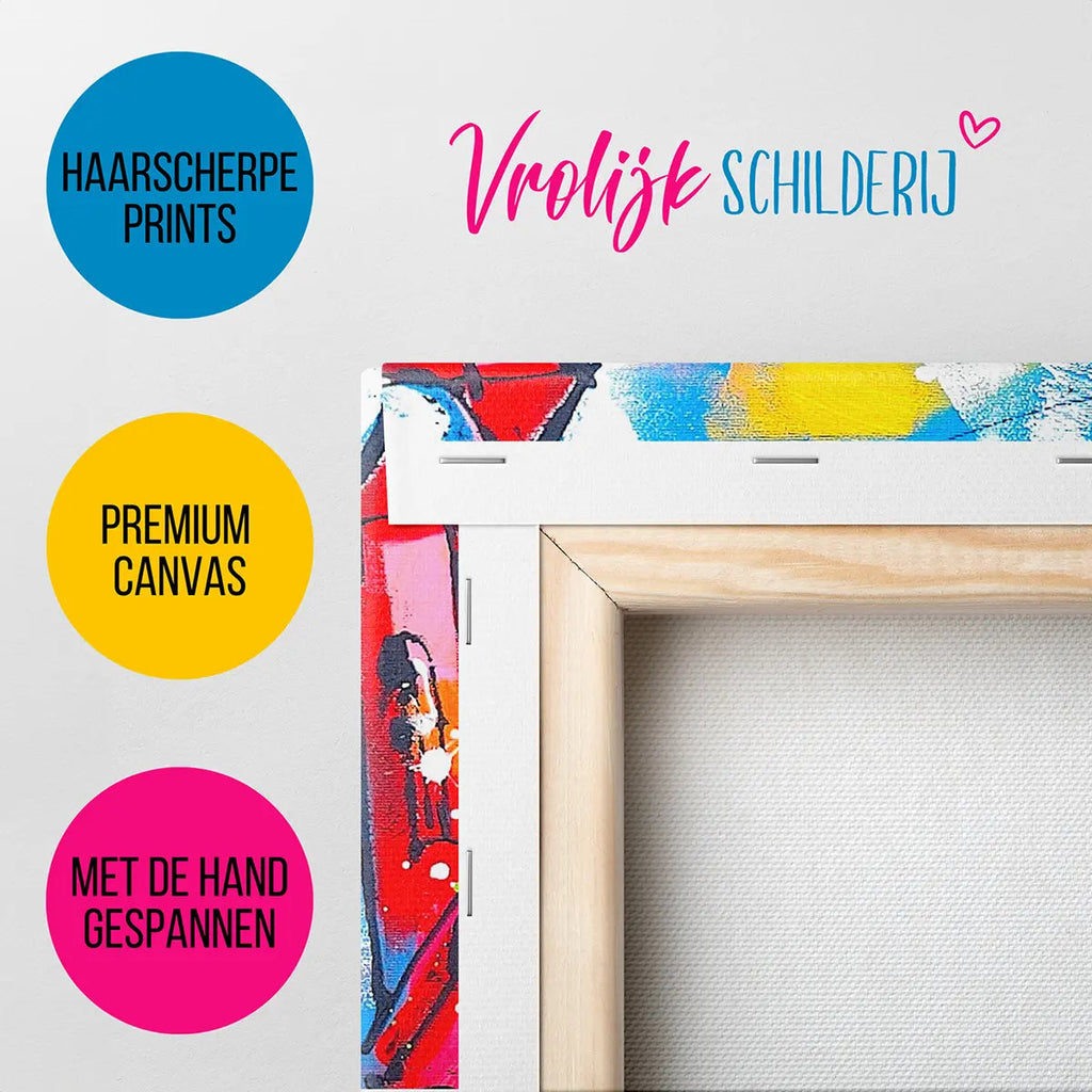 De rode brug 2 | Vrolijk Schilderij | Schilderen op nummer | Diamond painting | Dot painting