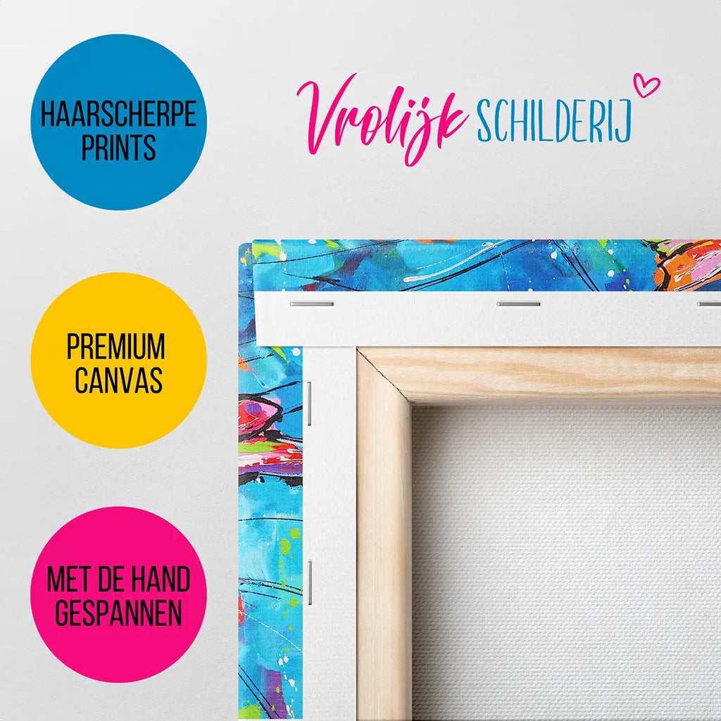 De vrolijke vis | Vrolijk Schilderij | Schilderen op nummer | Diamond painting | Dot painting