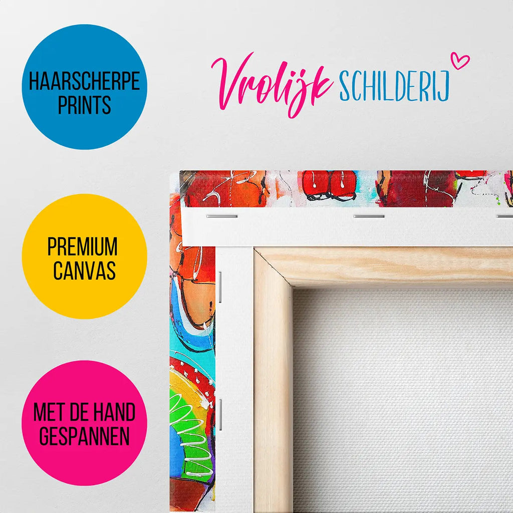 Dikke dames aan een rood wijntje | Vrolijk Schilderij | Schilderen op nummer | Diamond painting | Dot painting