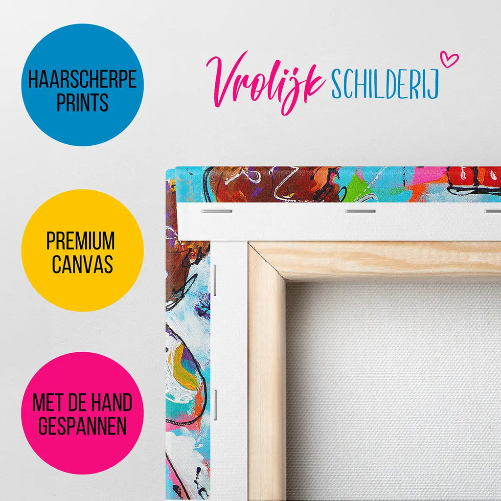Dikke dames proost op het weekend | Vrolijk Schilderij | Schilderen op nummer | Diamond painting | Dot painting