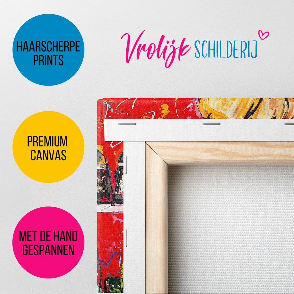 Dikke dames samen eten | Vrolijk Schilderij | Schilderen op nummer | Diamond painting | Dot painting