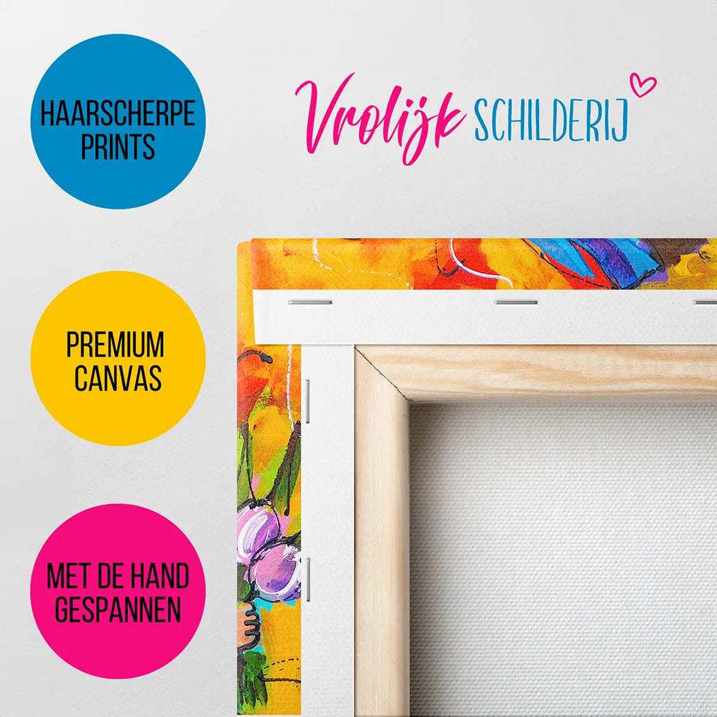Het melkmeisje 4 | Vrolijk Schilderij | Schilderen op nummer | Diamond painting | Dot painting