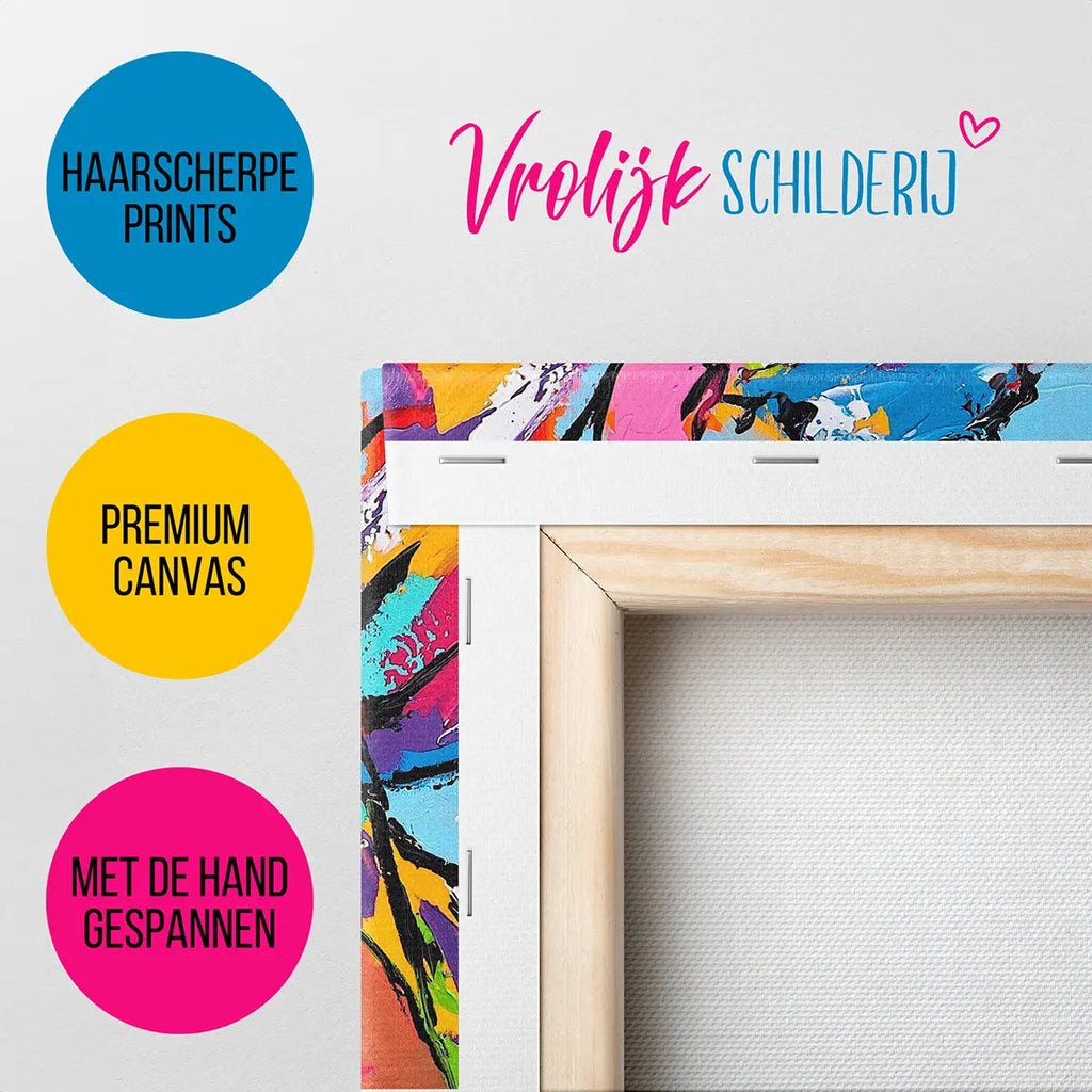 Het voorjaar | Vrolijk Schilderij | Schilderen op nummer | Diamond painting | Dot painting